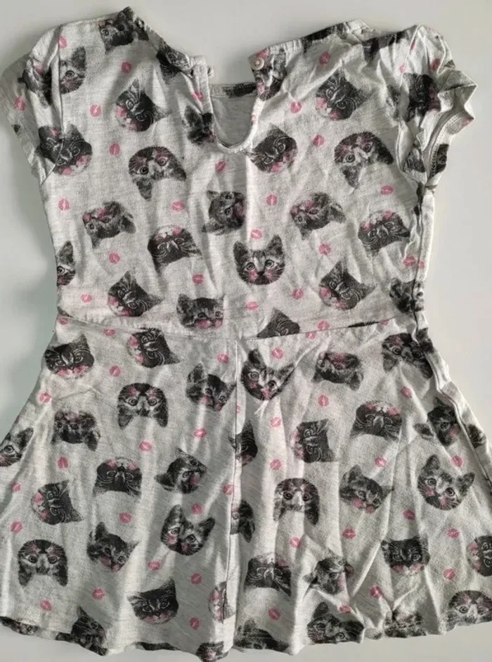 Petite robe chat - Taille 4 ans - photo numéro 7