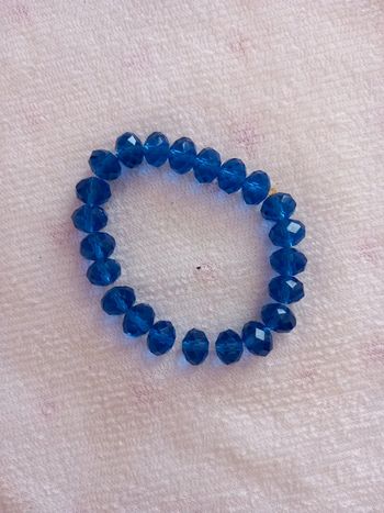 👧bracelet poignet élastique pierres bleu