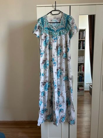 Robe longue bleu à motifs Boutique Indépendante Taille Unique
