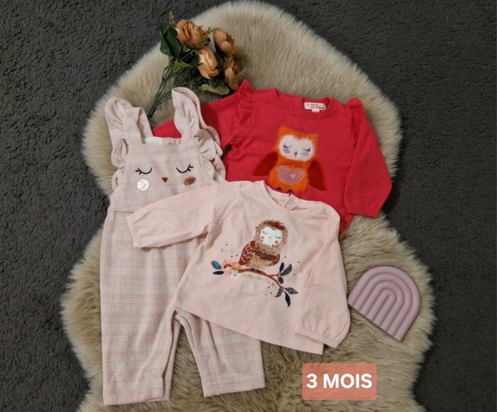 Ensemble 3 pièces 🦉🌸