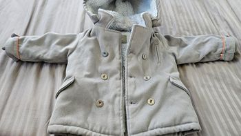 Manteau chaud gris clair Obaibi 18mois
