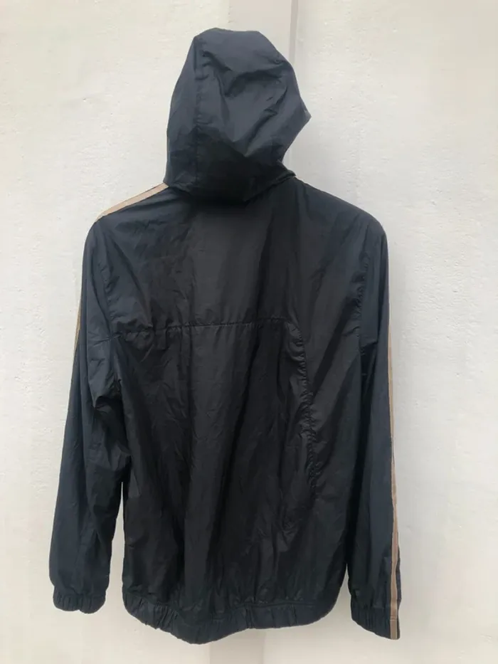 Adidas windbreaker track jacket black golden Mens S - photo numéro 10