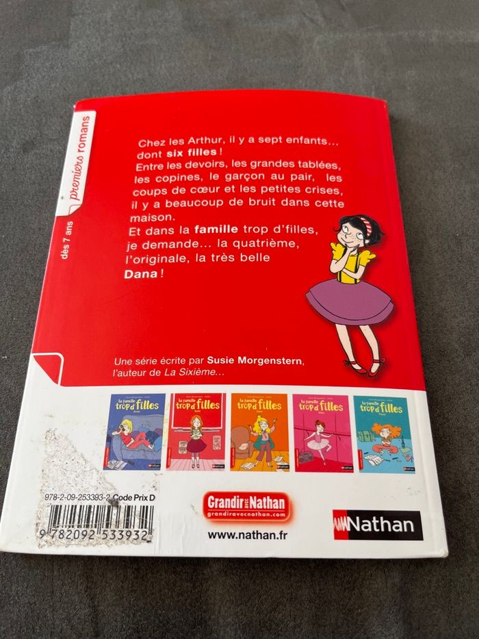 Livre premier romans Nathan la famille trop d’filles dans - photo numéro 3