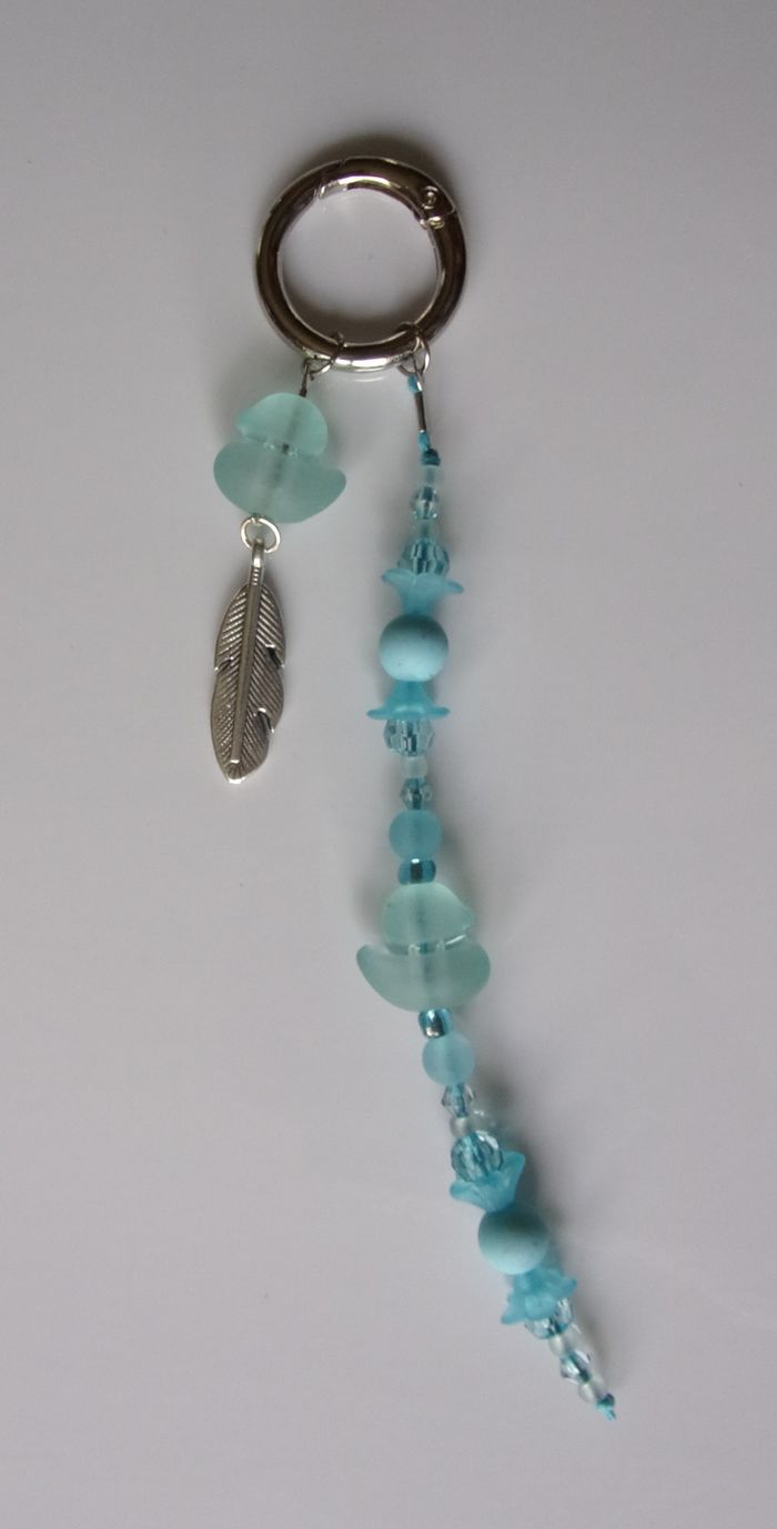 Déco de sac à main canard givré bleu turquoise