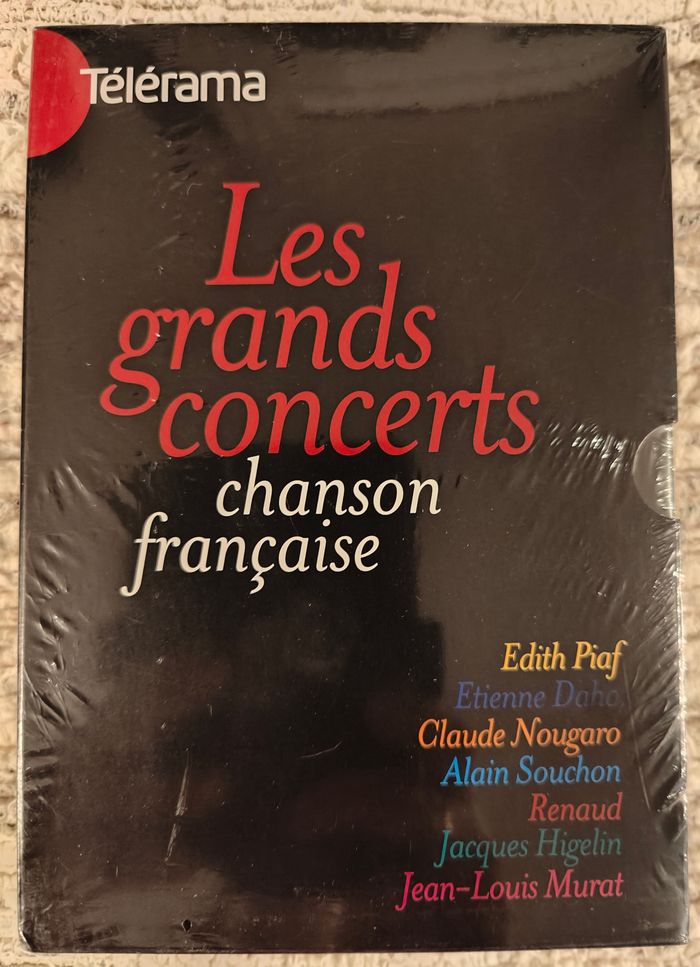 Beau coffret DVD Telerama série "Les Grands Concerts" : chanson française