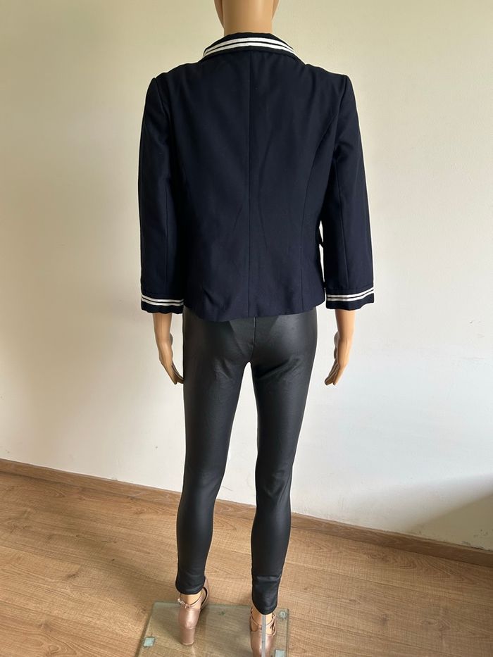 Blazer bleu marine et blanc Molly Bracken taille L TBE - photo numéro 7