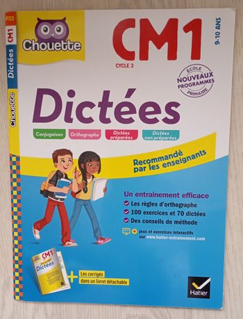 Cahier d'exercices de dictées CM1
Éditions Hatier