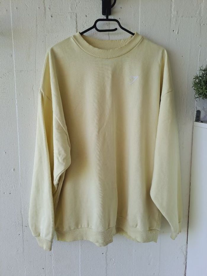 Sweat jaune pâle Gymshark taille S