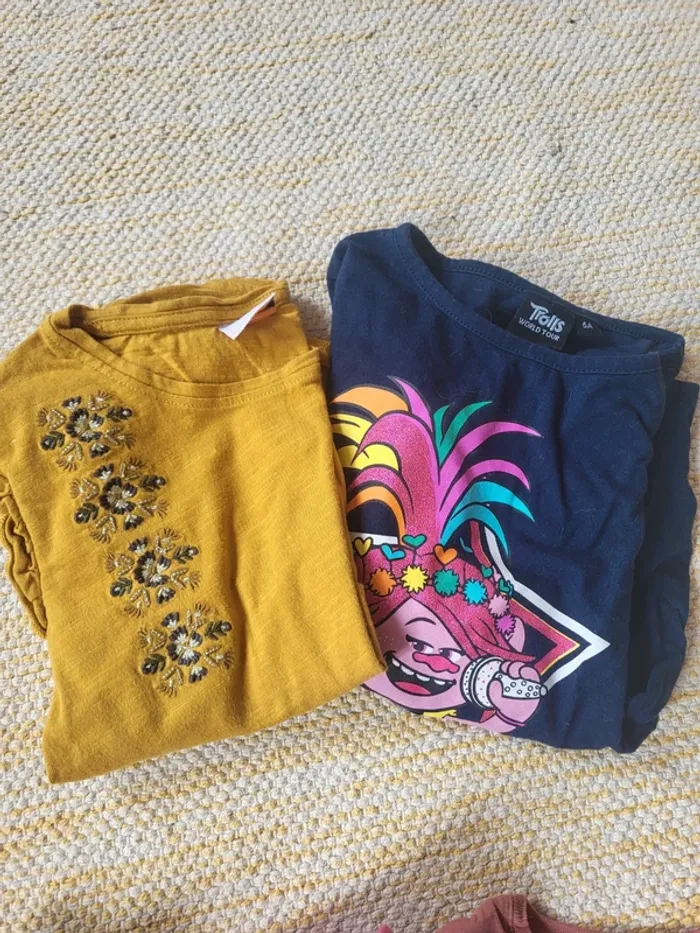 Lot de 12 tee-shirts manches longues 5 ans - photo numéro 5