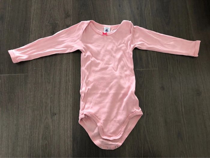 Body Petit Bateau manches longues 24 mois vieux rose