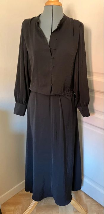 Robe longue fluide manches bouffantes M