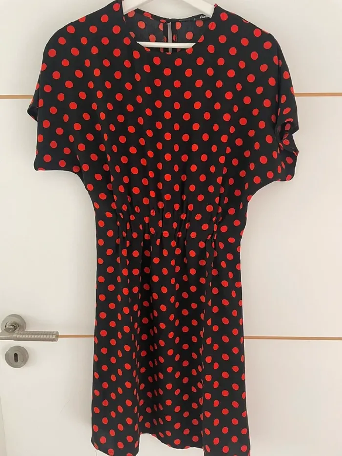 Robe noire à pois rouge 34 Etam - photo numéro 2