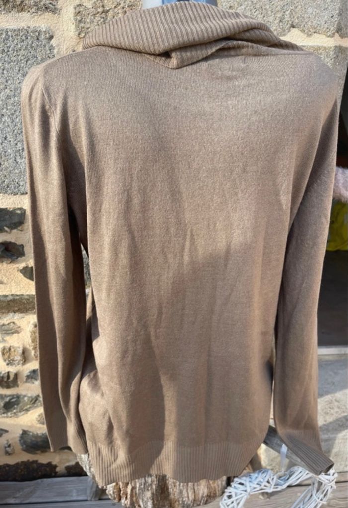 Pull en maille col rouler beige - In Extenso - photo numéro 6