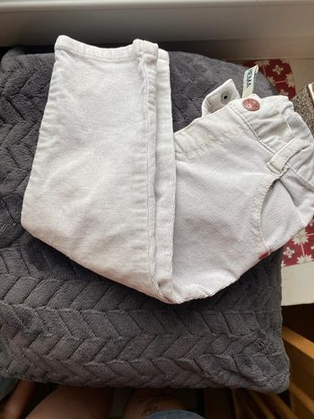 Jean crème velours pression 86cm 18-24m