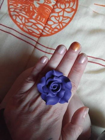 Bague réglable grosse fleur