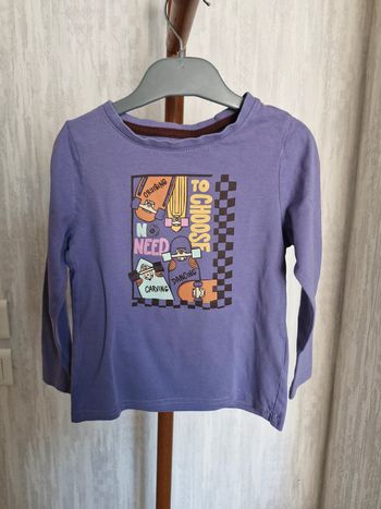 T-shirt manches longues enfant garçon 4 ans Kiabi Coton
