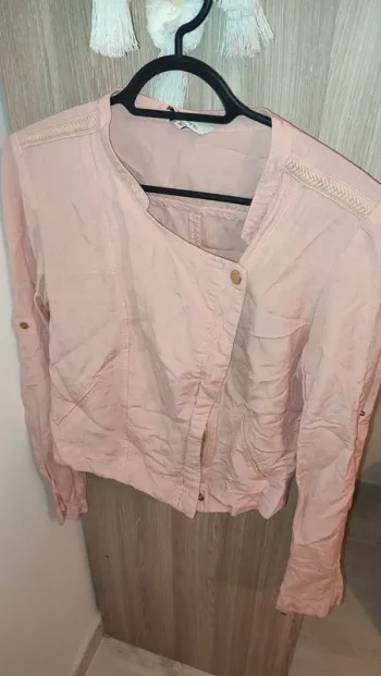 Veste rose légère et courte Jacqueline Riu