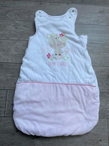 Gigoteuse Gémo 6 mois / chaude douce motif chat