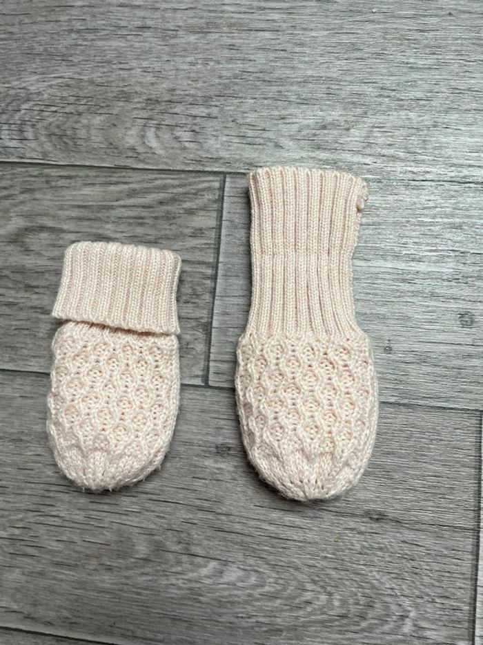 Gants H&M bébé rose pastel 1/3 mois - photo numéro 2