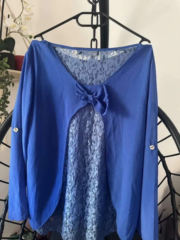 Tunique L/XL femme bleu - photo numéro 3