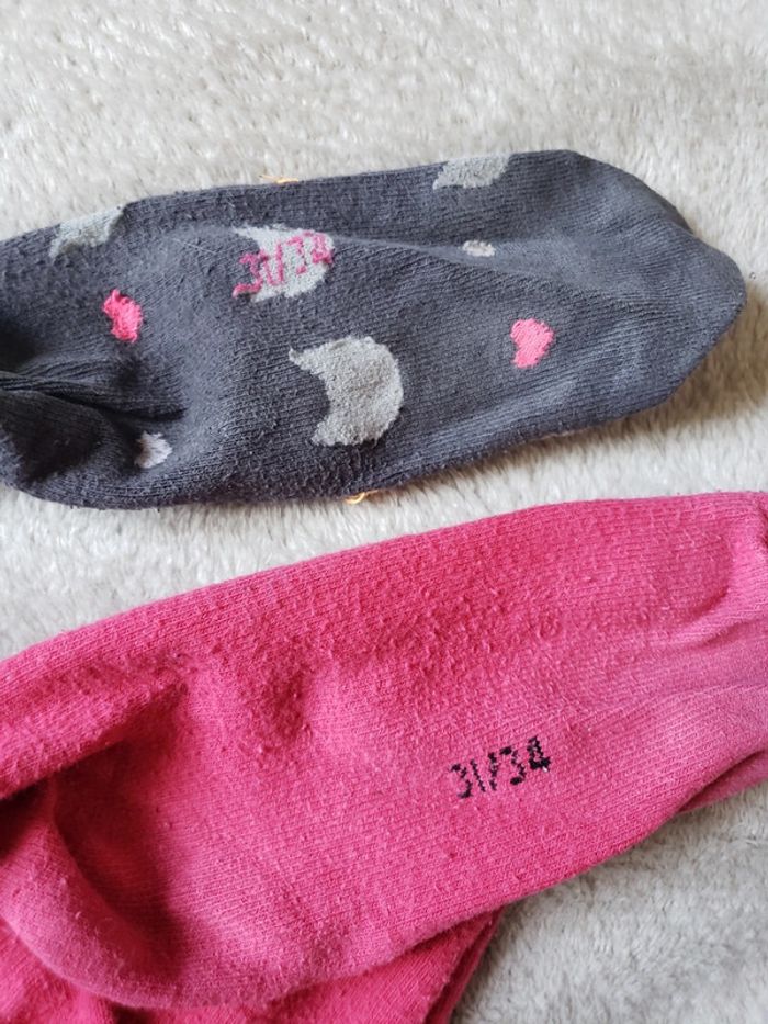 Lot de 2 paires de collants motifs chats pointure 31-34 - photo numéro 3