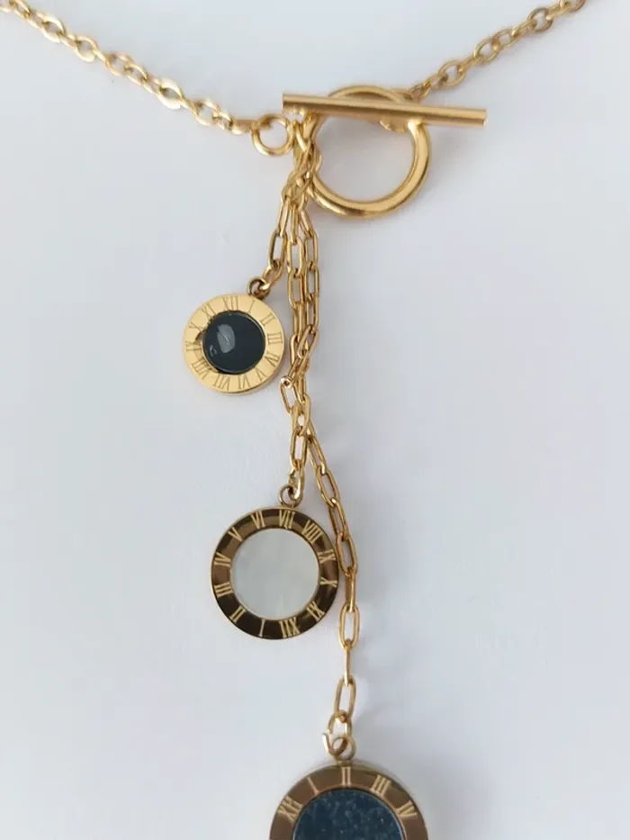 Collier acier inoxydable doré - inspiration zag - tendance bohème - photo numéro 4