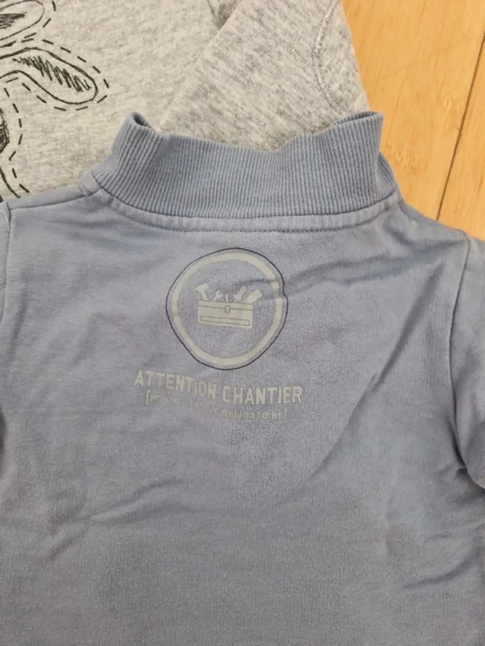 Lot de 2 sweats bébé garçon 18 mois DPAM - photo numéro 6
