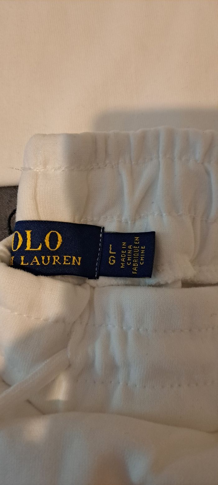 Ensemble Ralph Lauren short blanc et tee-shirt blanc  . Taille : L - photo numéro 6