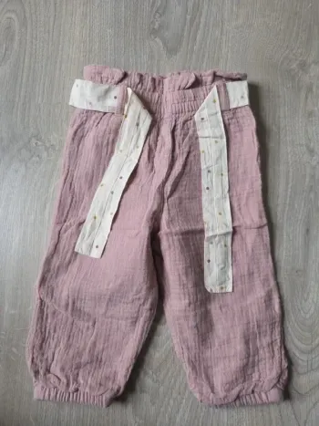 Pantalon léger large rose