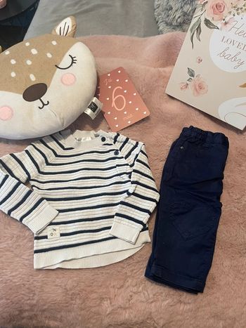 Ensemble pantalon et pull léger 6M