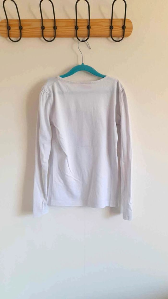Tee-shirt blanc manches longues NKY 10 ans - photo numéro 2