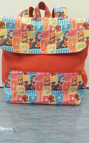 Petit sac à dos enfant en tissu pat patrouille