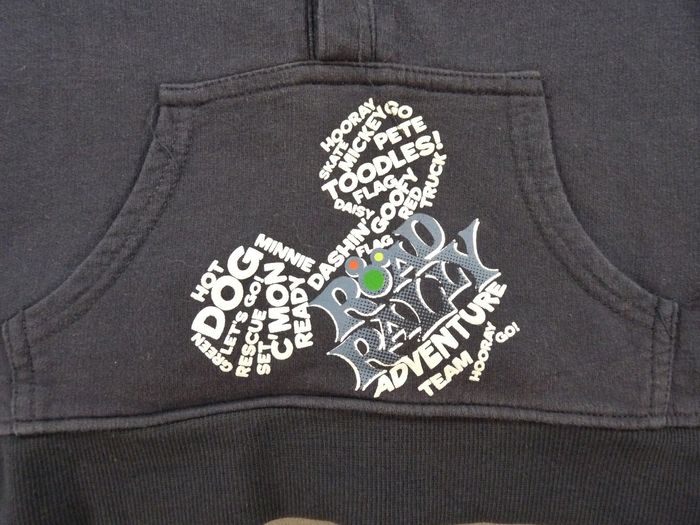 Pull sweat capuche molleton bleu marine blanc Mickey Disney 3 – 4 ans 98 – 104 cm garçon - photo numéro 4