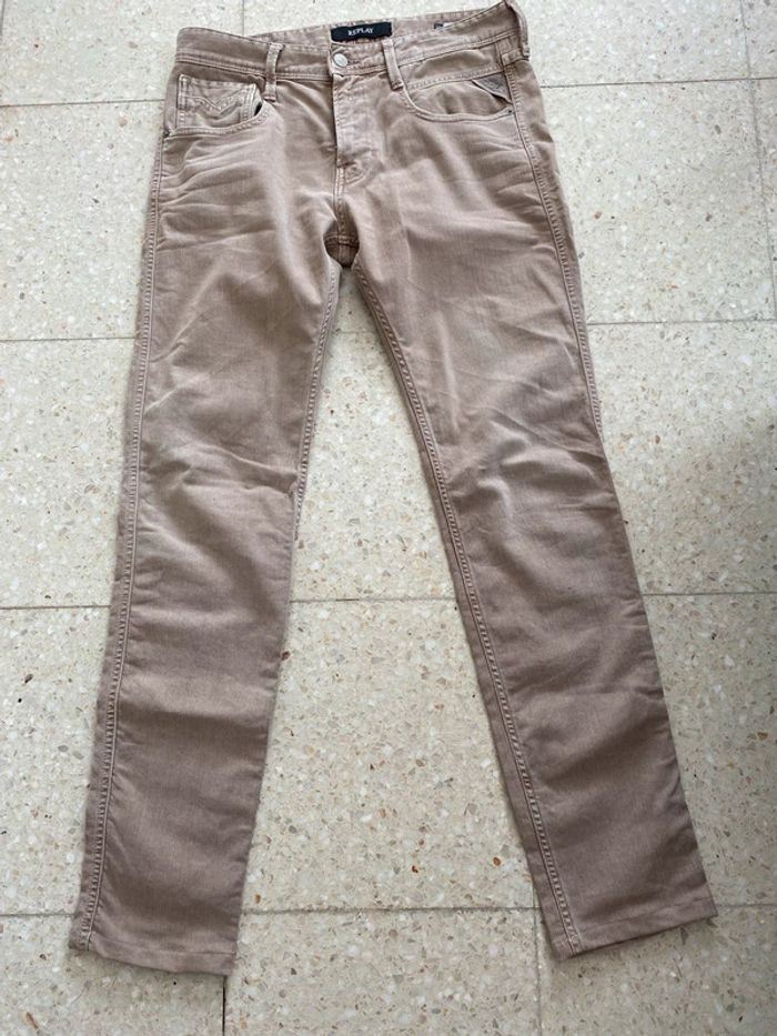 Jean beige replay anbass taille 40 très bon état