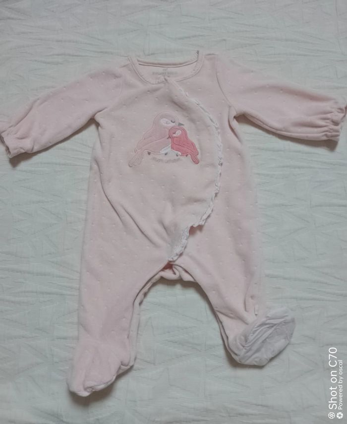 Sergent Major pyjama velours oiseau 1 mois