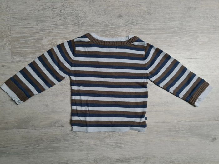 Pull effet superposé Obaïbi 12 mois rayé - photo numéro 2