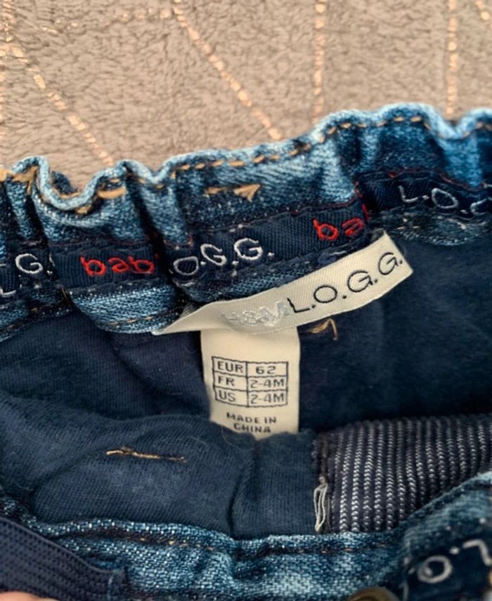 Pantalon bleu garçon taille 2/4mois - photo numéro 2