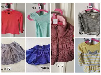 Lot vêtements fille 4ans 
