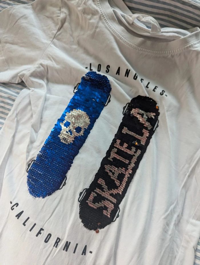 Tee-shirt manches courtes skate 8-10 ans - photo numéro 2