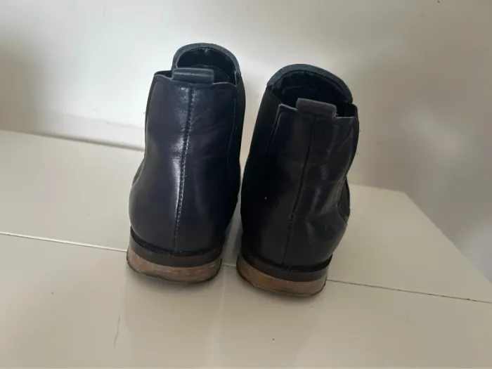 San Marina, bottines chaussures bleu marine en cuir femme, pointure 36 - photo numéro 5