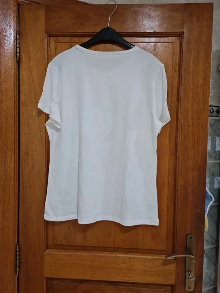 Blouse blanche déco cheveaux T44/46 - photo numéro 2