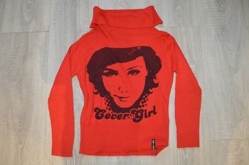 Pull fin Eldys rouge 8 ans