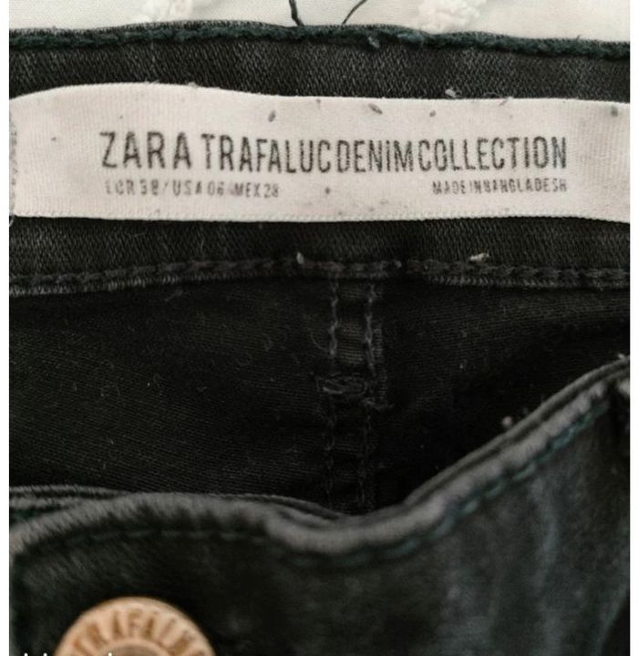 Jean noir Zara femme 38 slim - photo numéro 2