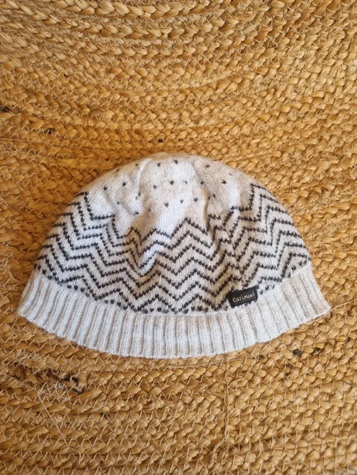 Jolie bonnet blanc à motifs fille catimini taille 51 cm - photo numéro 3