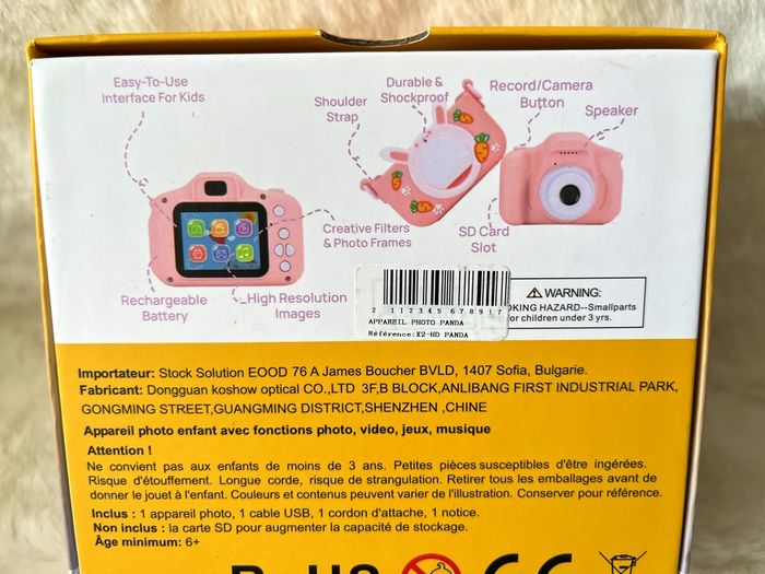 Appareil photo, camera pour enfant lapin rose - photo numéro 3