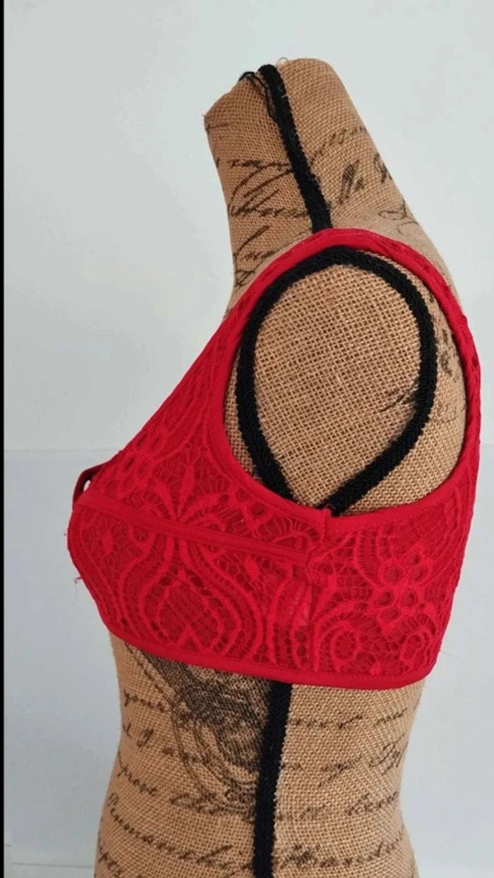 Petit haut rouge femme taille s/m - photo numéro 6