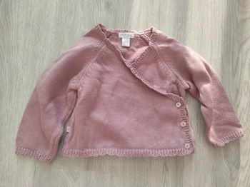 Gilet cache-coeur fille 12 mois