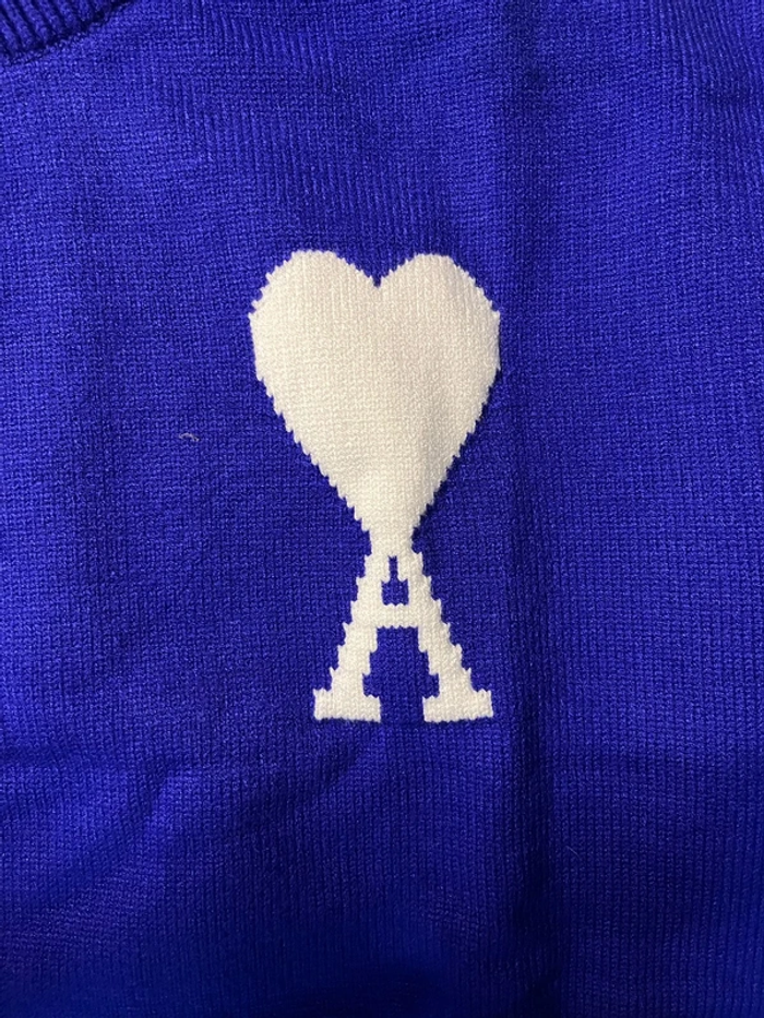 Pull Ami Paris Bleu  S - photo numéro 2