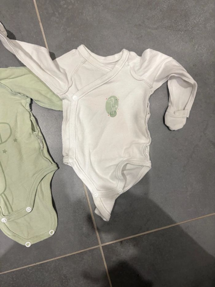 Lot de 2 bodies taille naissance - photo numéro 3