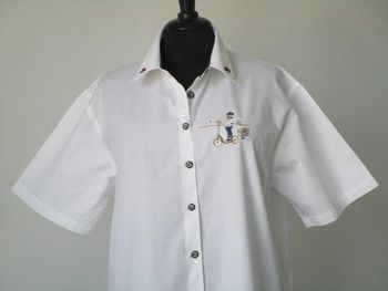 Chemise vintage marin en trottinette 42/44 TBE